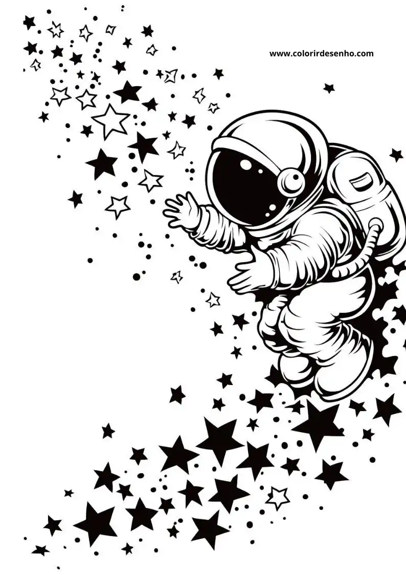 Astronaut Coloring Sheet 4