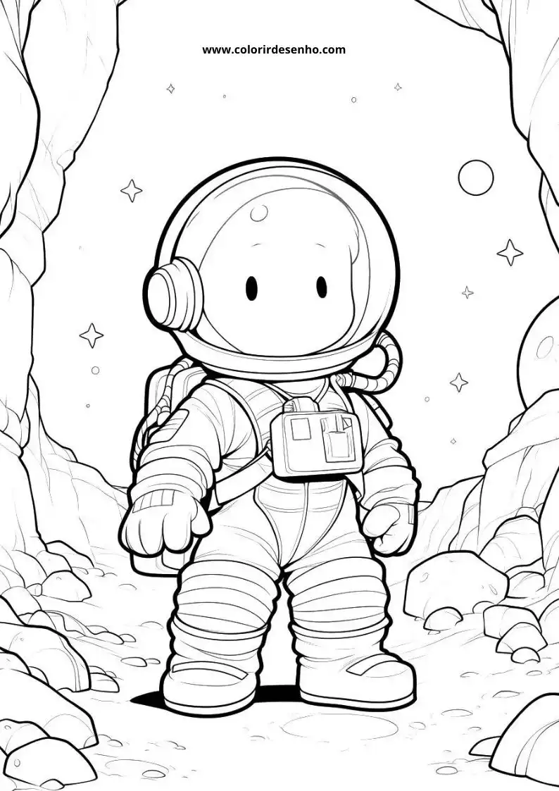 Astronaut Drawing For Kids To Color 6