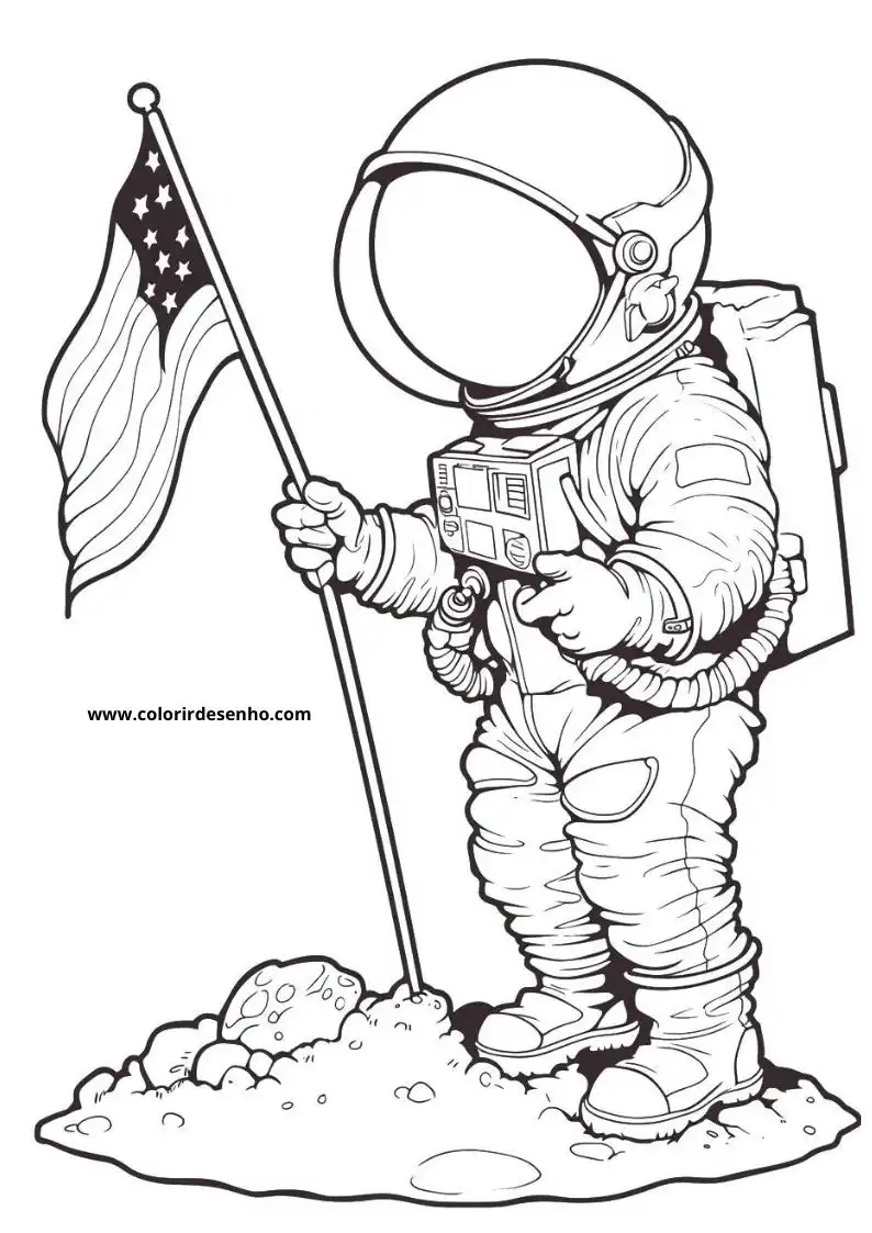 Astronaut Free Printable Coloring Pages 2