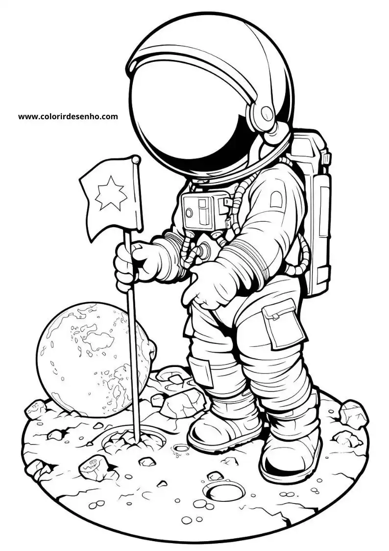 Astronaut Free Printable Coloring Pages 5