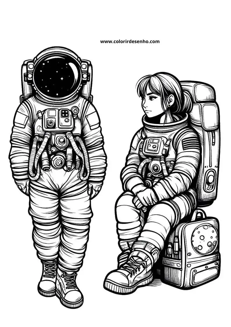 Astronaut Picture Coloring Pages 2
