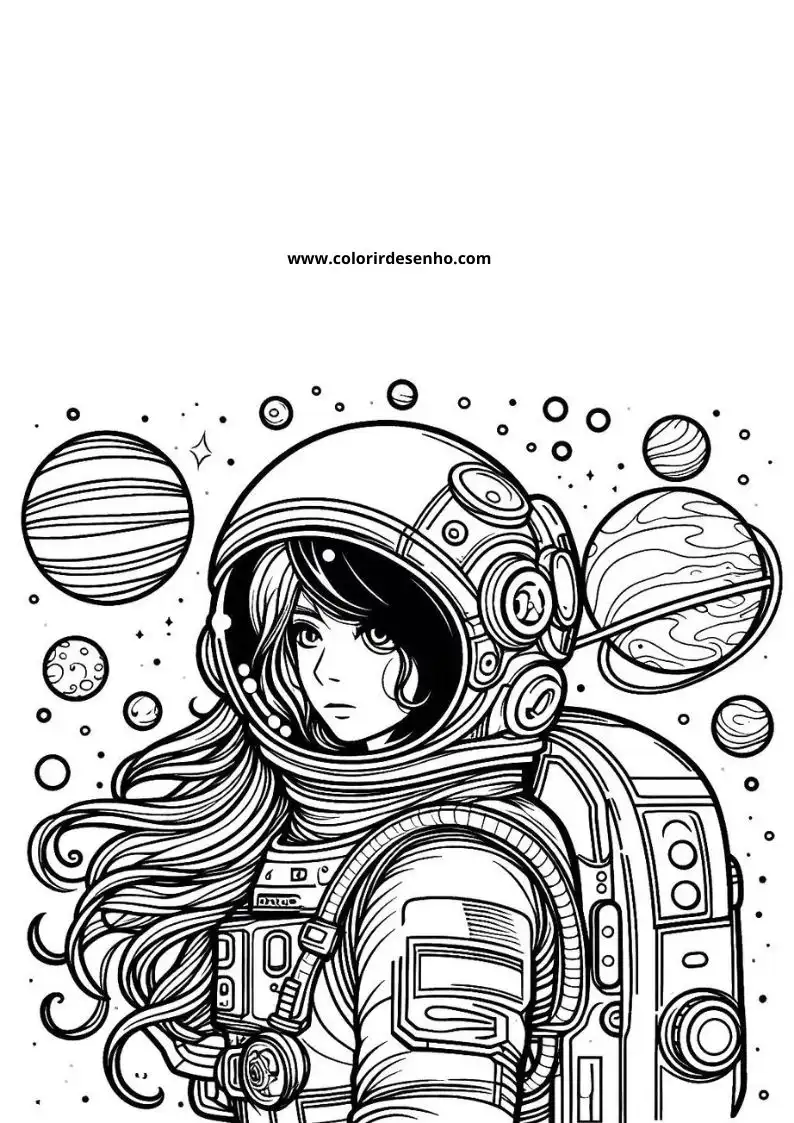 Astronaut Picture Coloring Pages 4
