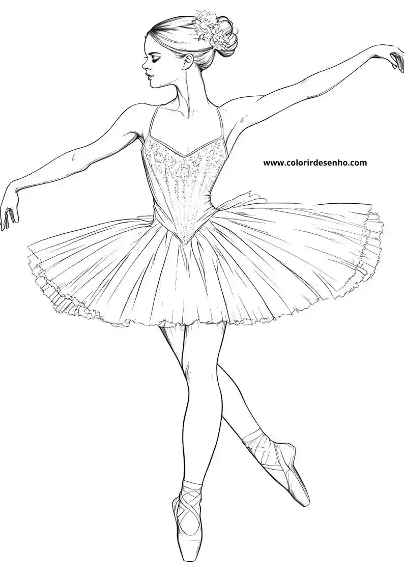Ballerina Coloring Pages 12