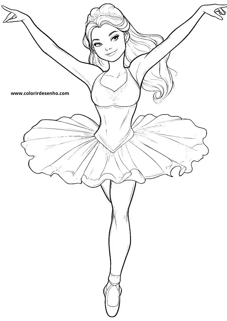 Ballerina Coloring Pages For Kids And Adults 1