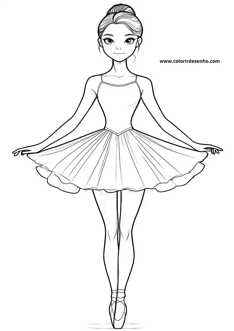 Ballerina Coloring Pages For Kids And Adults 11