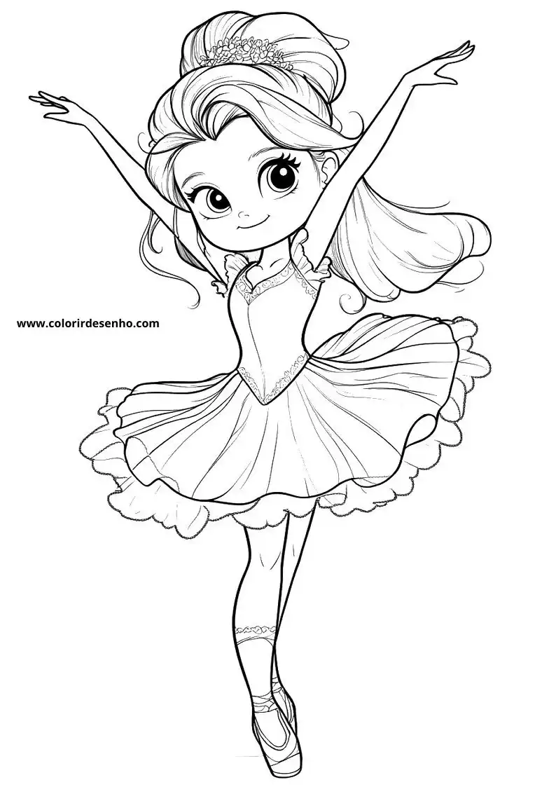 Ballerina Coloring Pages For Kids And Adults 4