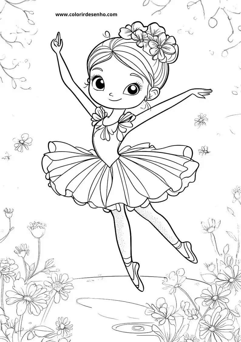 Ballerina Coloring Pages For Kids And Adults 6