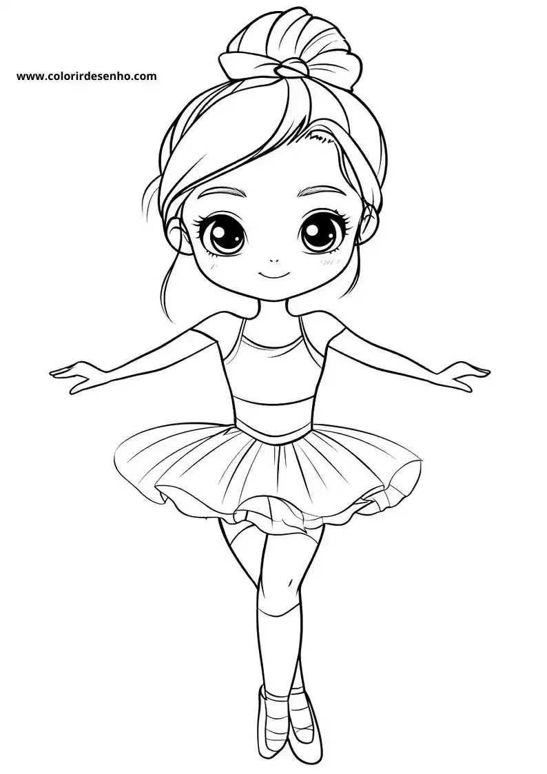 Ballerina Drawing For Kids To Color 2