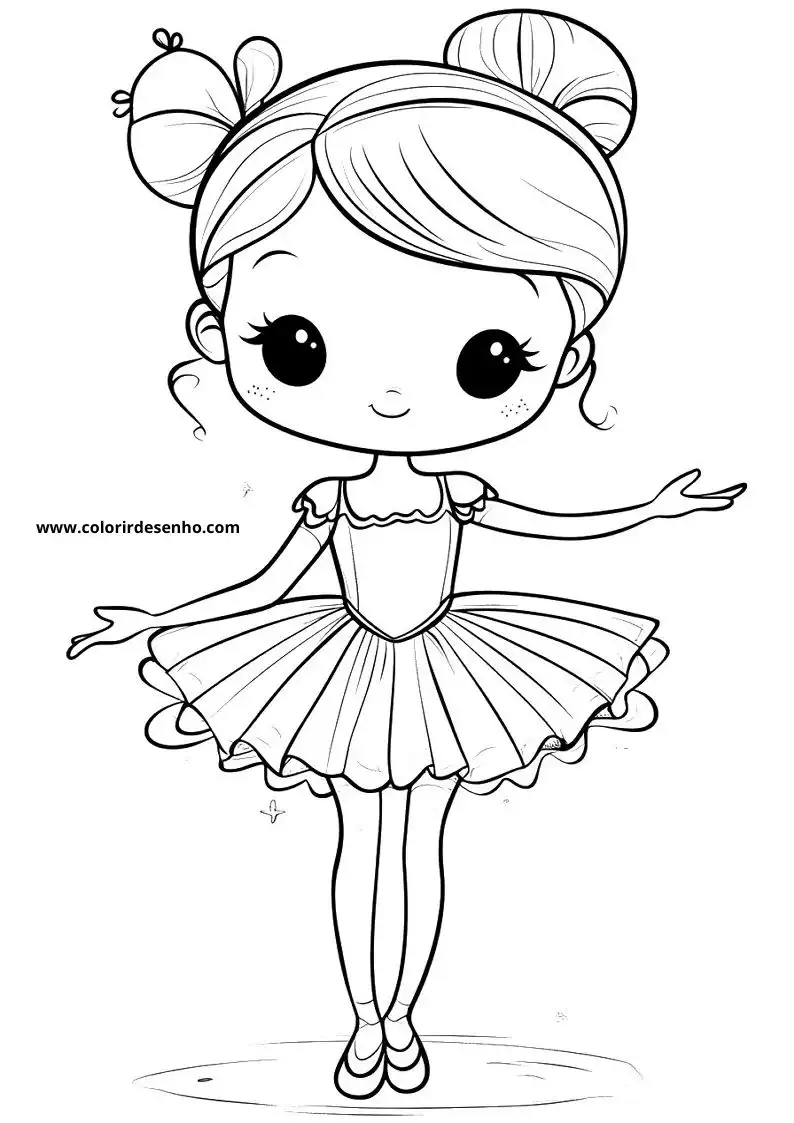 Ballerina Drawing For Kids To Color 5