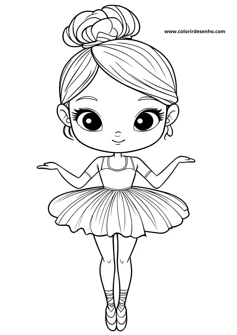 Ballerina Drawing For Kids To Color 9