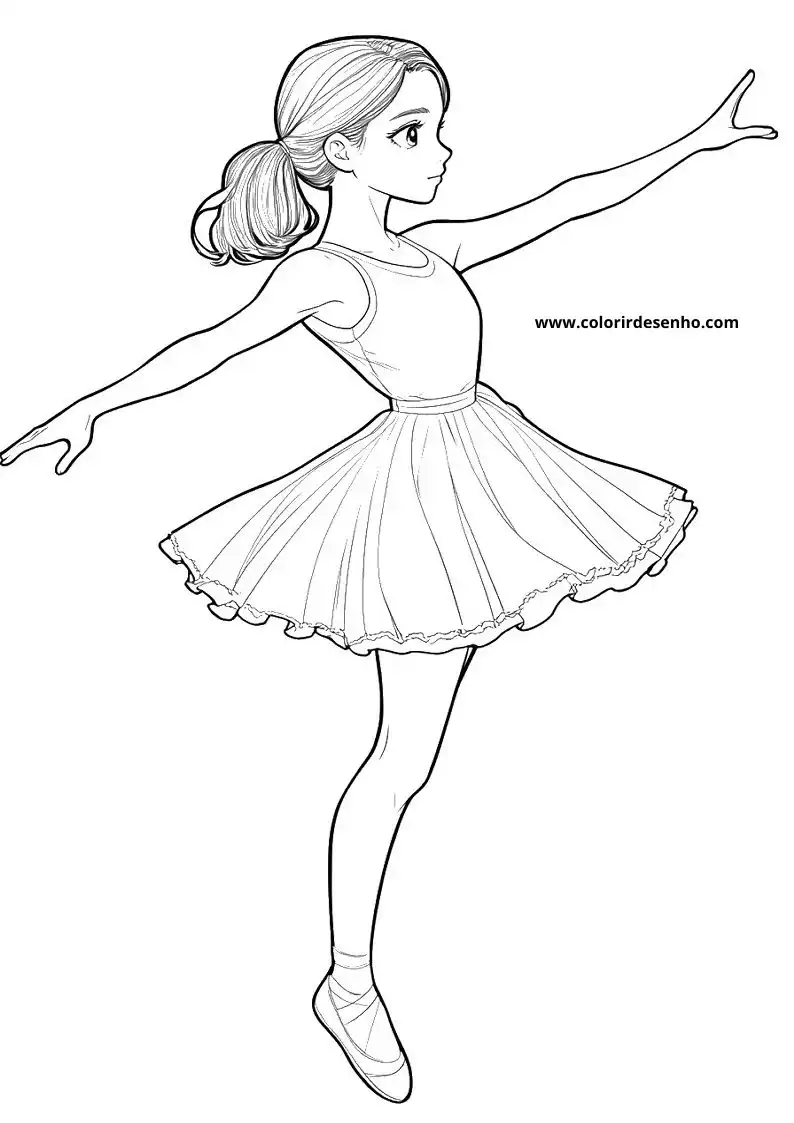 Ballerina Free Printable Coloring Pages 2