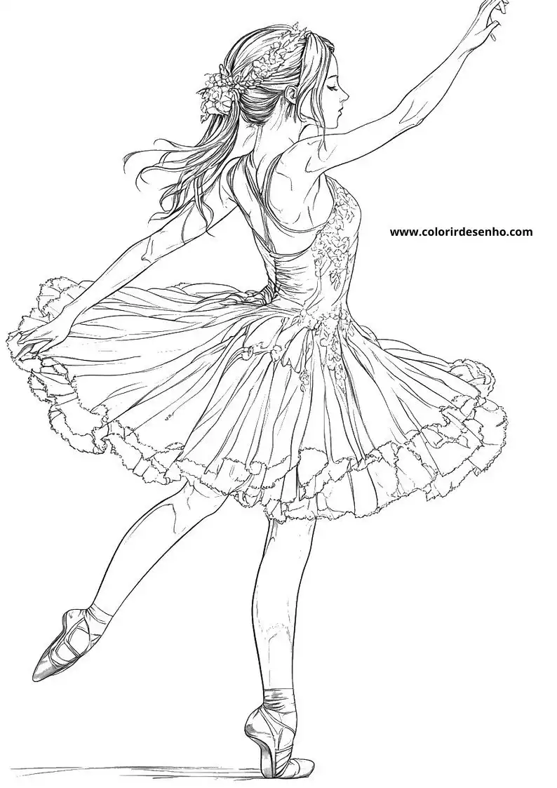 Ballerina Free Printable Coloring Pages 3