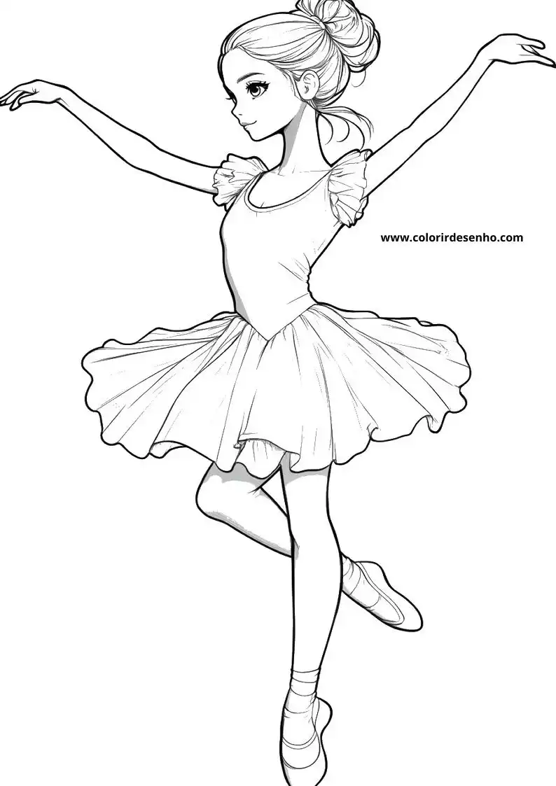 Ballerina Free Printable Coloring Pages 4