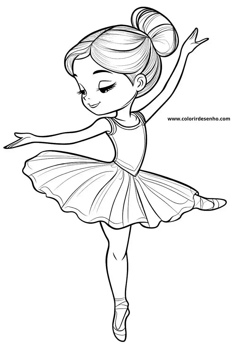 Ballerina Free Printable Coloring Pages 5