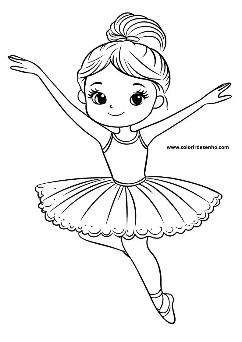Ballerina Free Printable Coloring Pages 6
