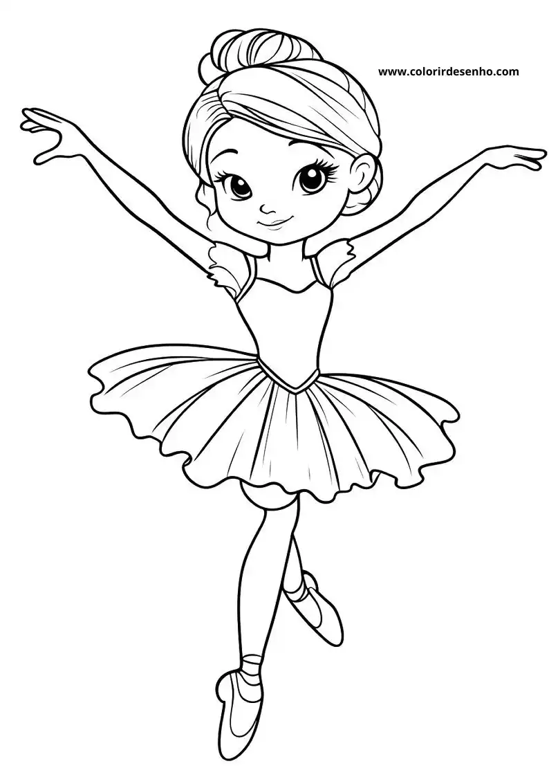 Ballerina Free Printable Coloring Pages 7