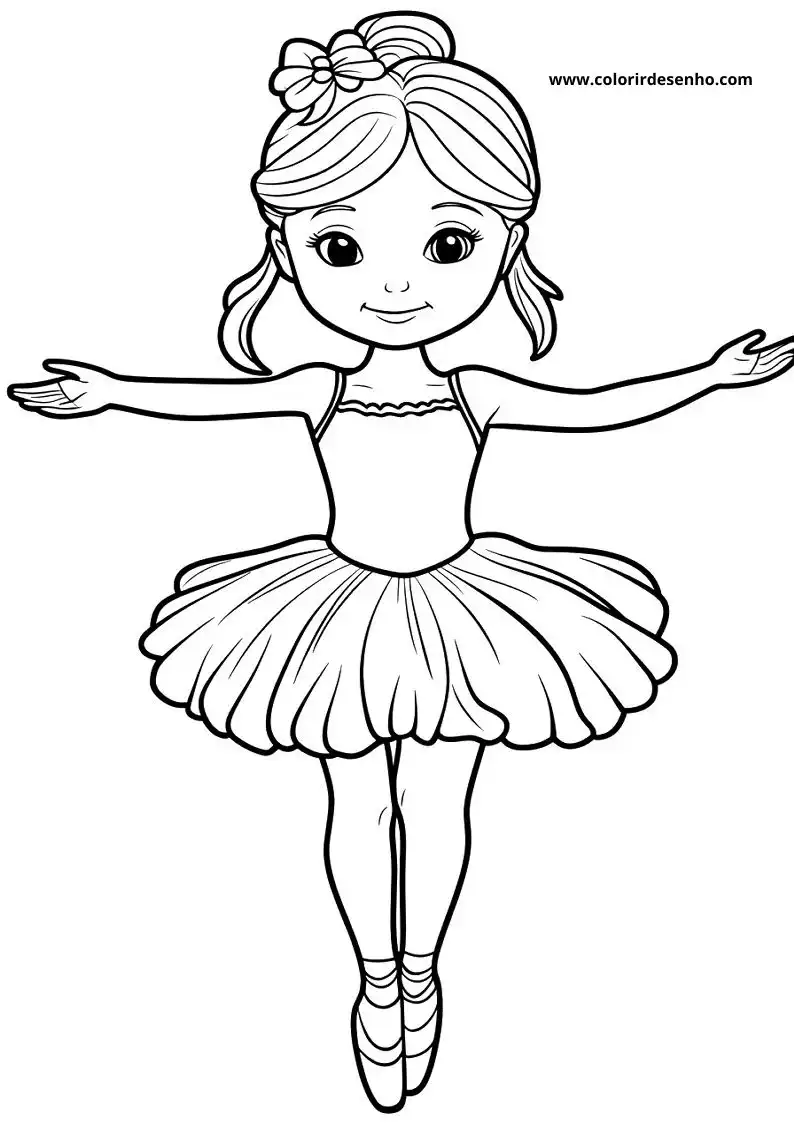 Ballerina Free Printable Coloring Pages 8