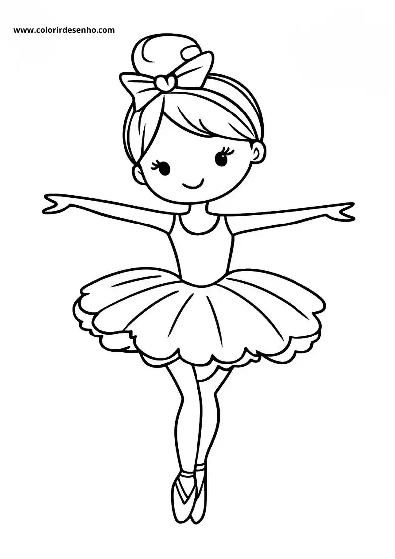 Ballerina Free Printable Coloring Pages 9