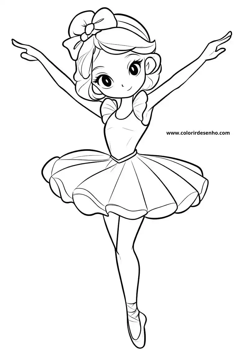 Ballerina Picture Coloring Pages 10