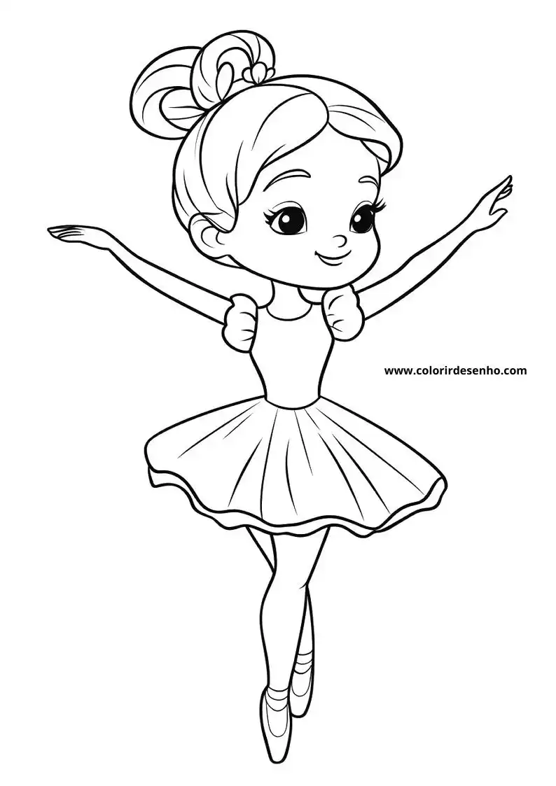 Ballerina Picture Coloring Pages 6