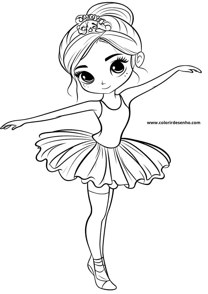 Ballerina Picture Coloring Pages 7