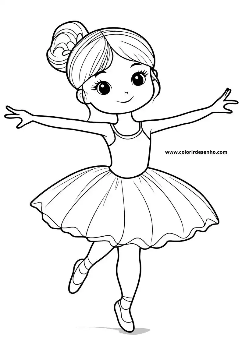 Ballerina Picture Coloring Pages 8