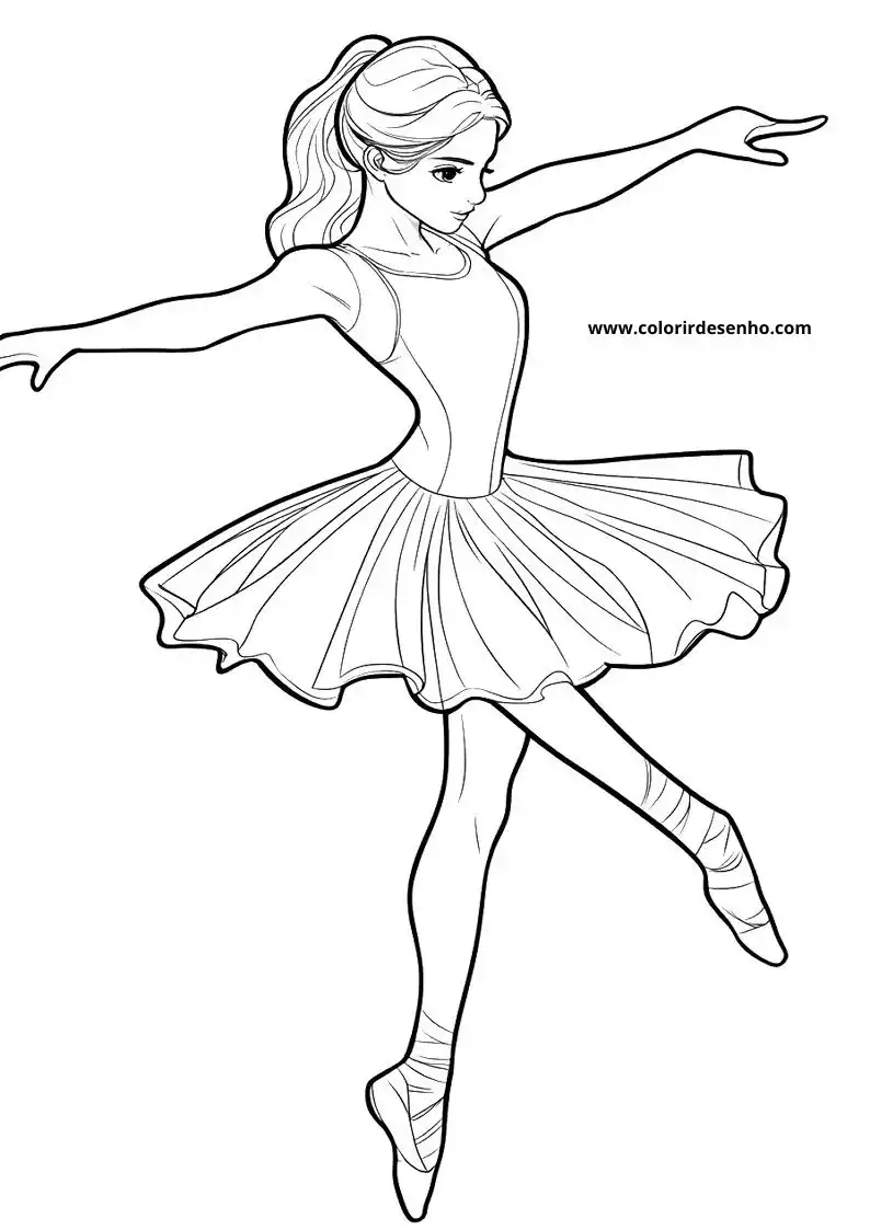 Ballerina Picture Coloring Pages 9