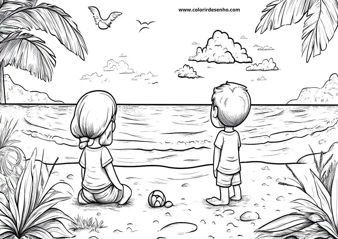 Beach Coloring Pages For All Ages 2