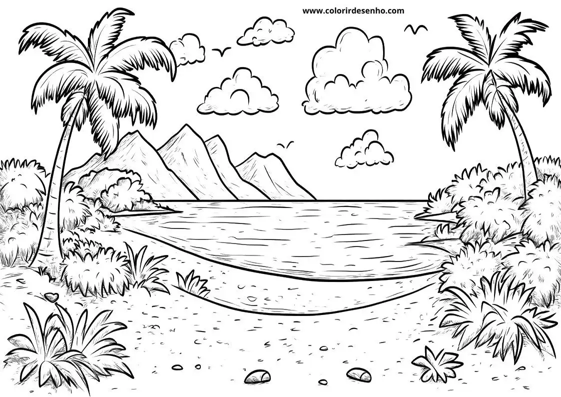 Beach Coloring Pages For All Ages 3
