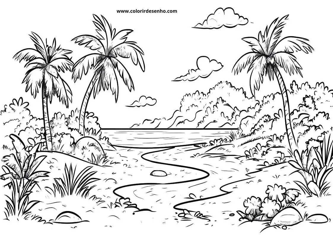 Beach Coloring Pages For All Ages 7