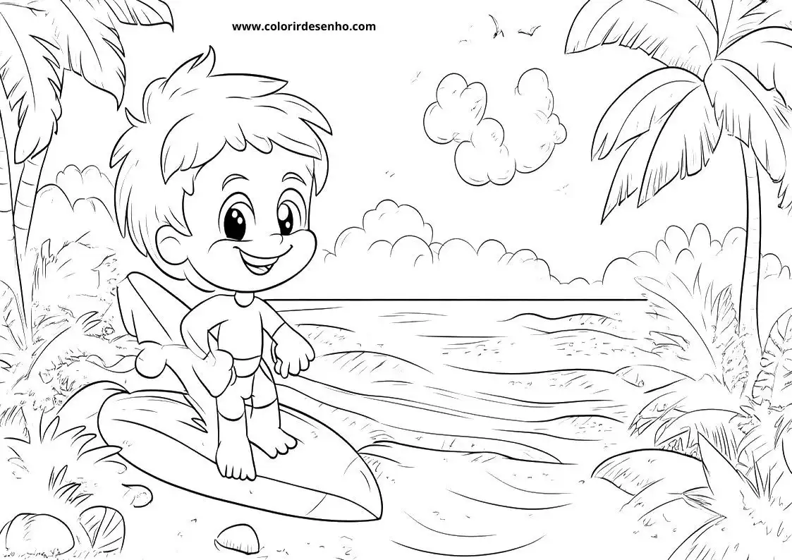 Beach Coloring Pages For All Ages 8