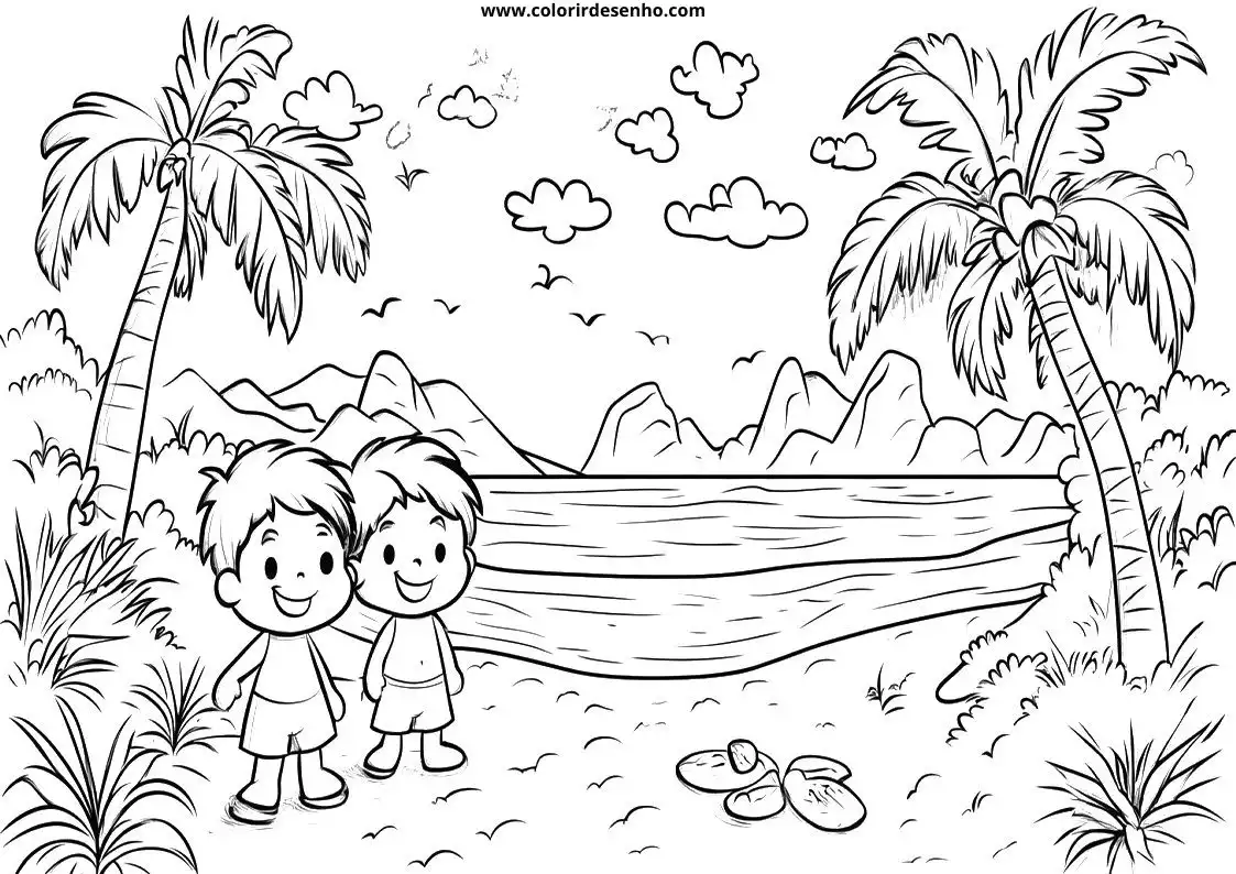 Beach Coloring Pages For Kids And Adults 5