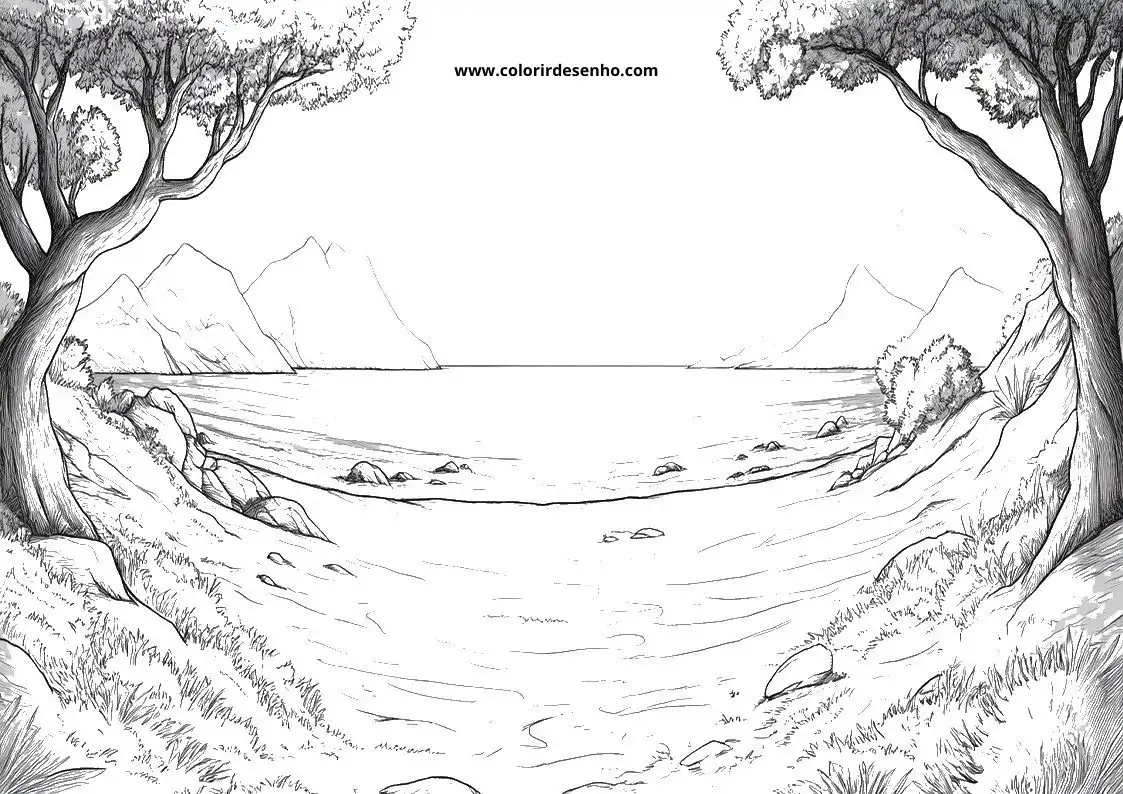 Beach Coloring Pages For Kids And Adults 8