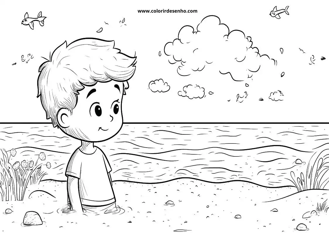 Beach Coloring Sheet 3