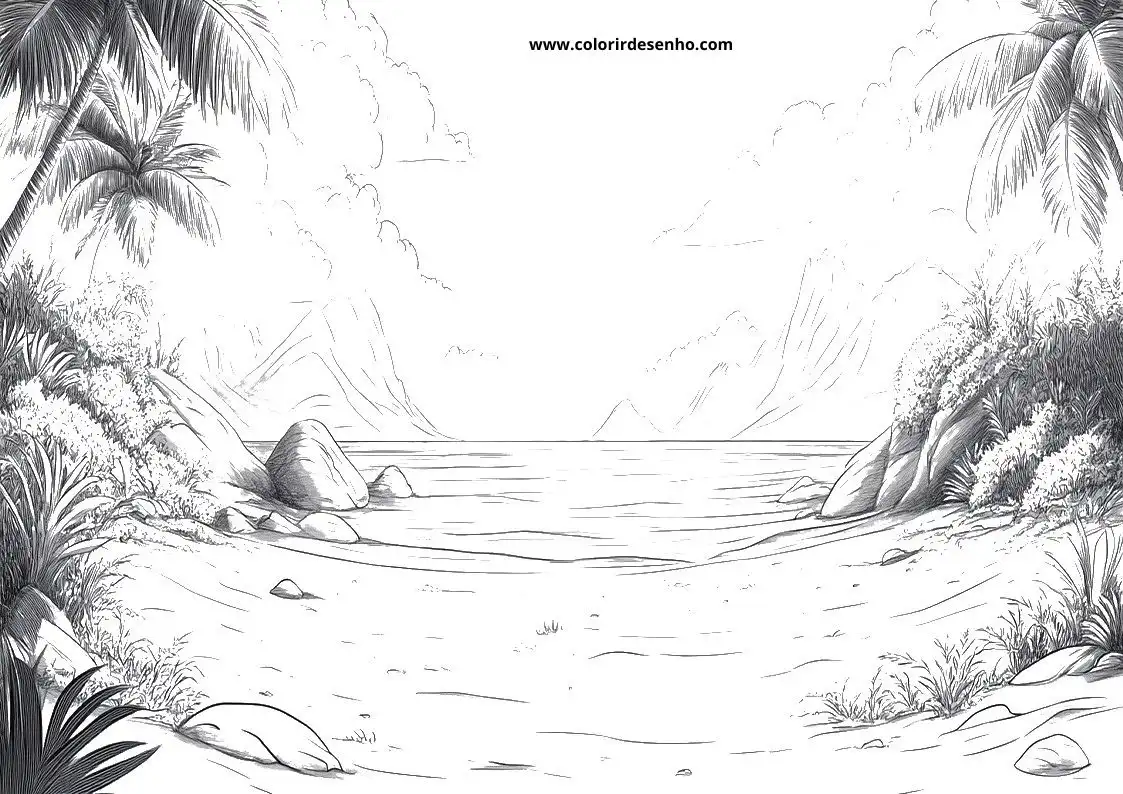 Beach Coloring Sheet 5