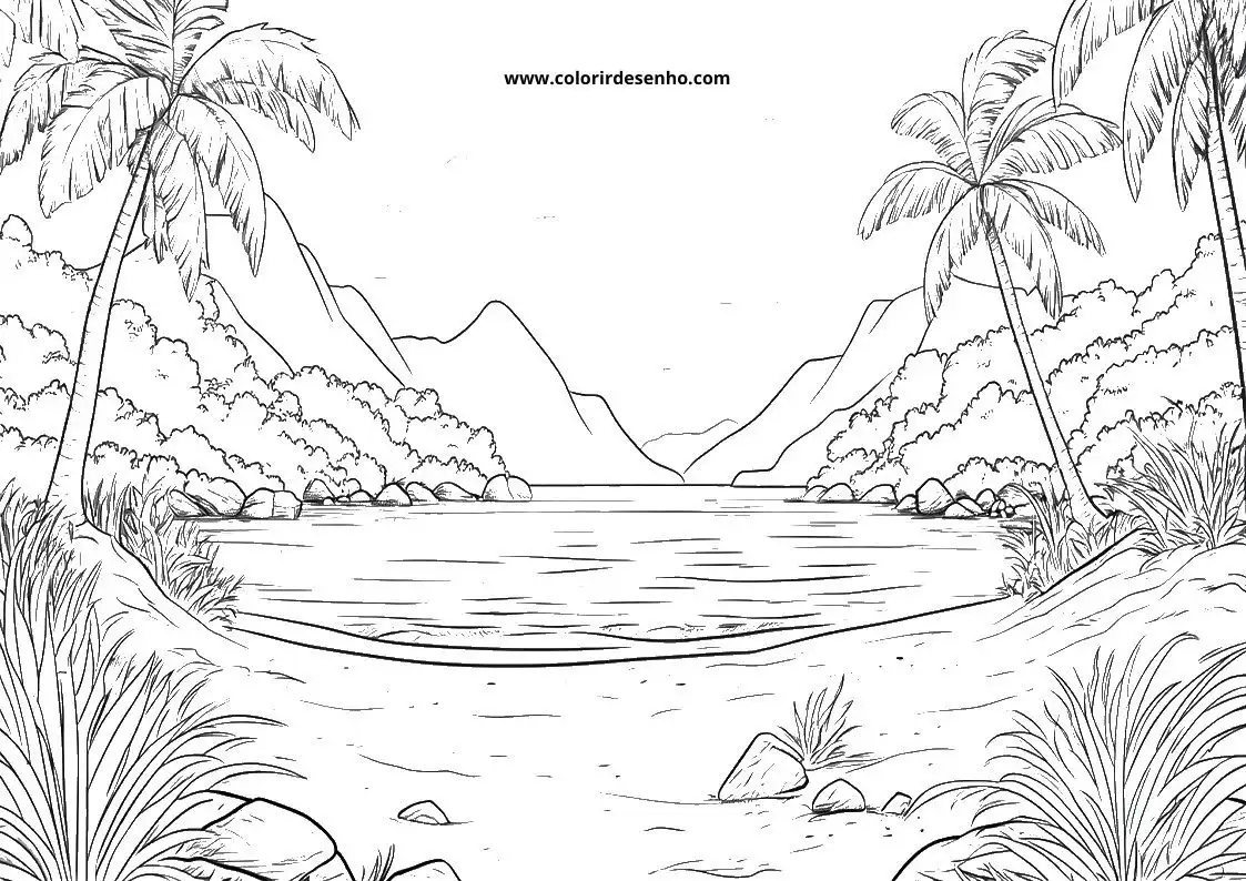 Beach Coloring Sheet 6