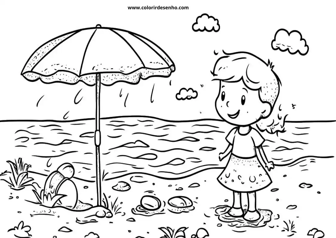 Beach Free Printable Coloring Pages 6