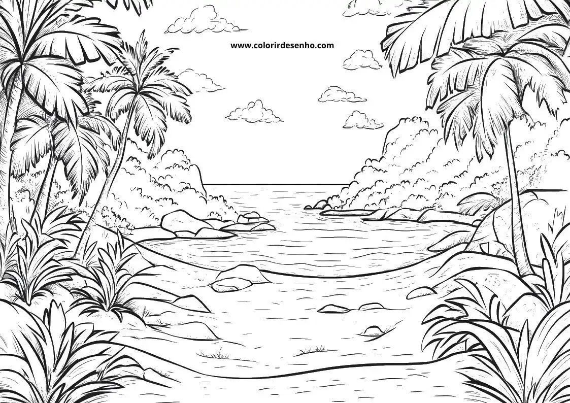 Beach Free Printable Coloring Pages 9