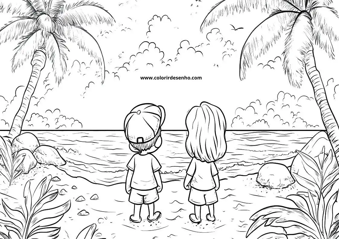 Beach Picture Coloring Pages 5