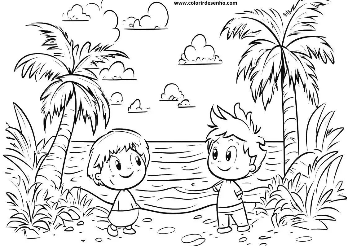 Beach Picture Coloring Pages 6