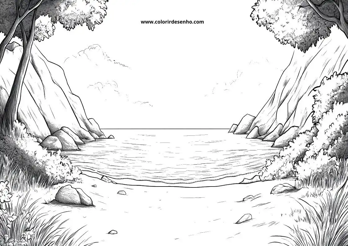 Beach Picture Coloring Pages 8