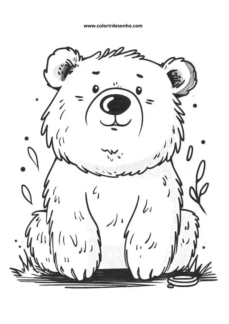 Bear Coloring Pages For Kids And Adults 2