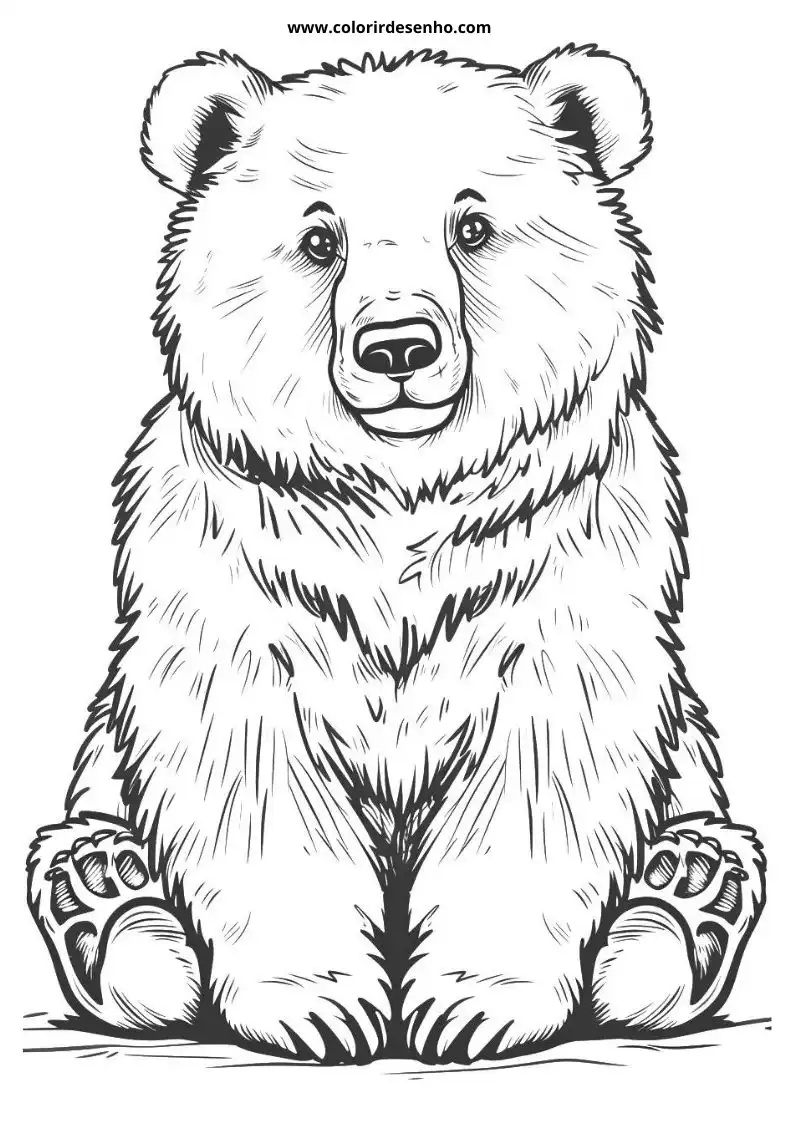 Bear Picture Coloring Pages 3