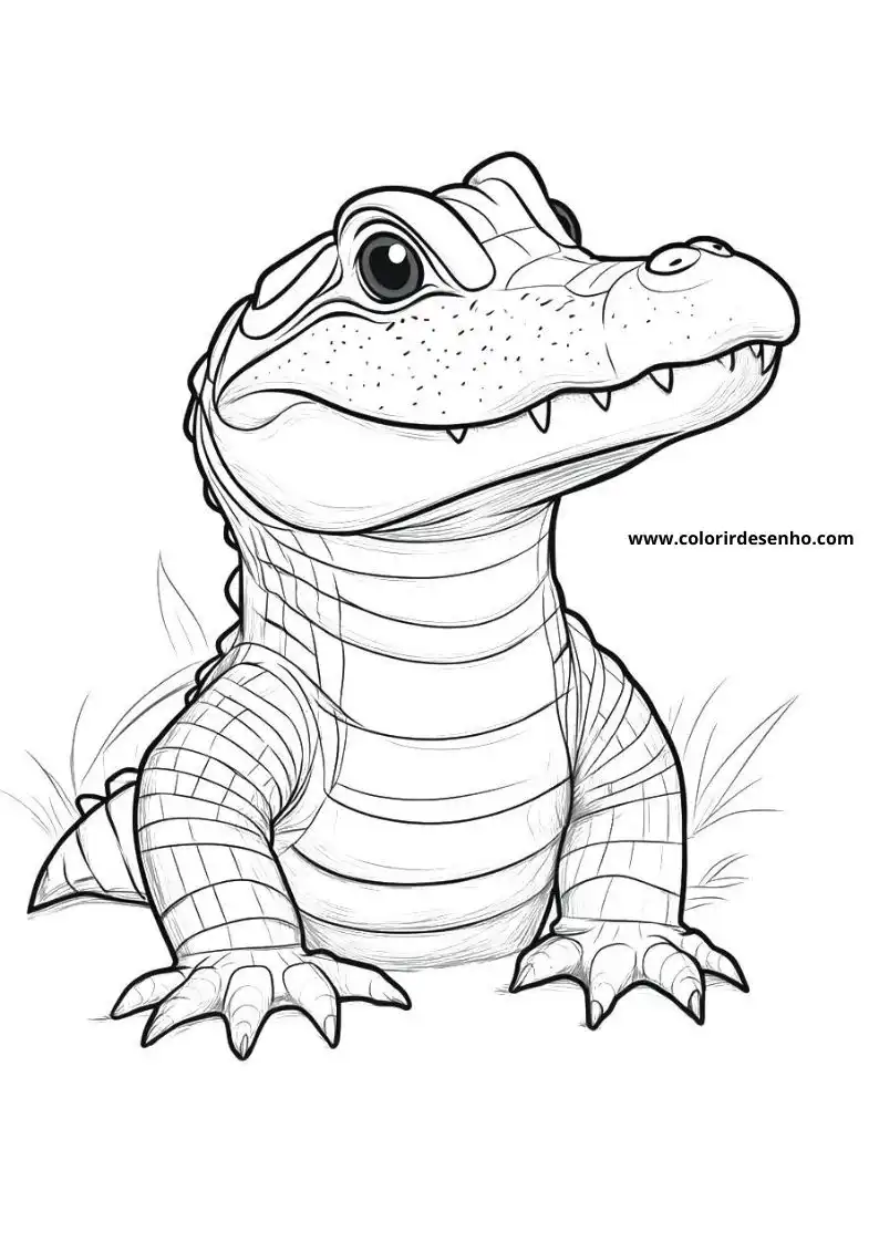 Beautiful Alligator Coloring Pages 8