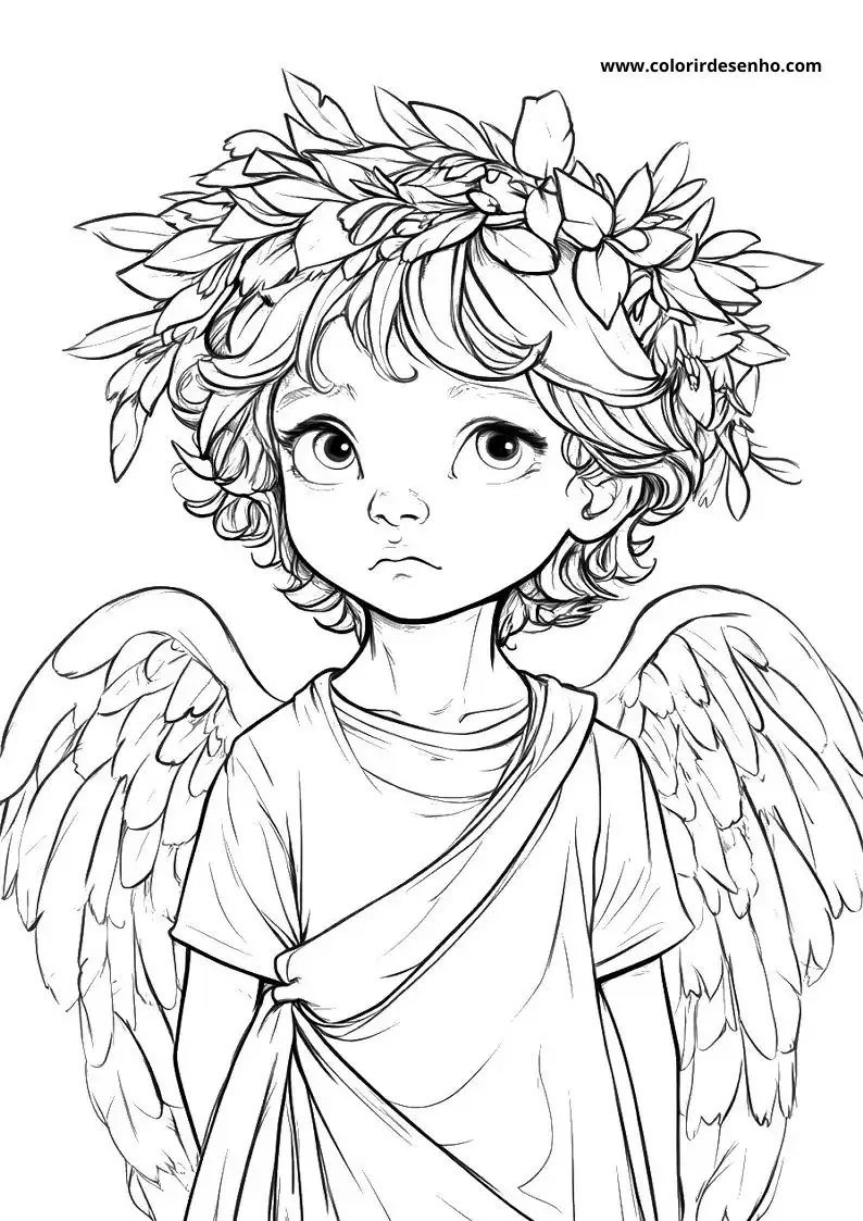 Beautiful Angel Coloring Page 167