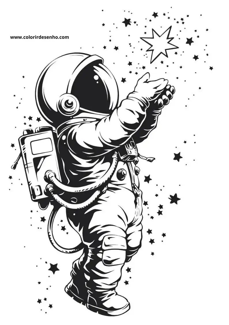 Beautiful Astronaut Coloring Pages 2