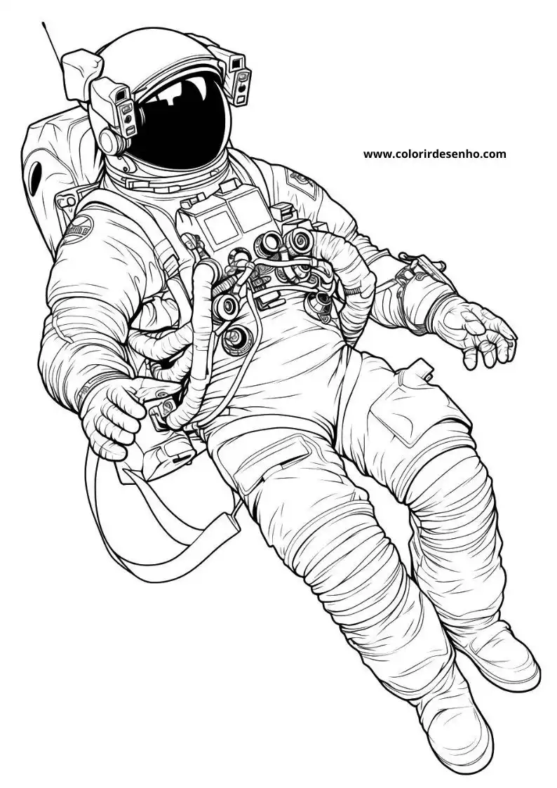Beautiful Astronaut Coloring Pages 4