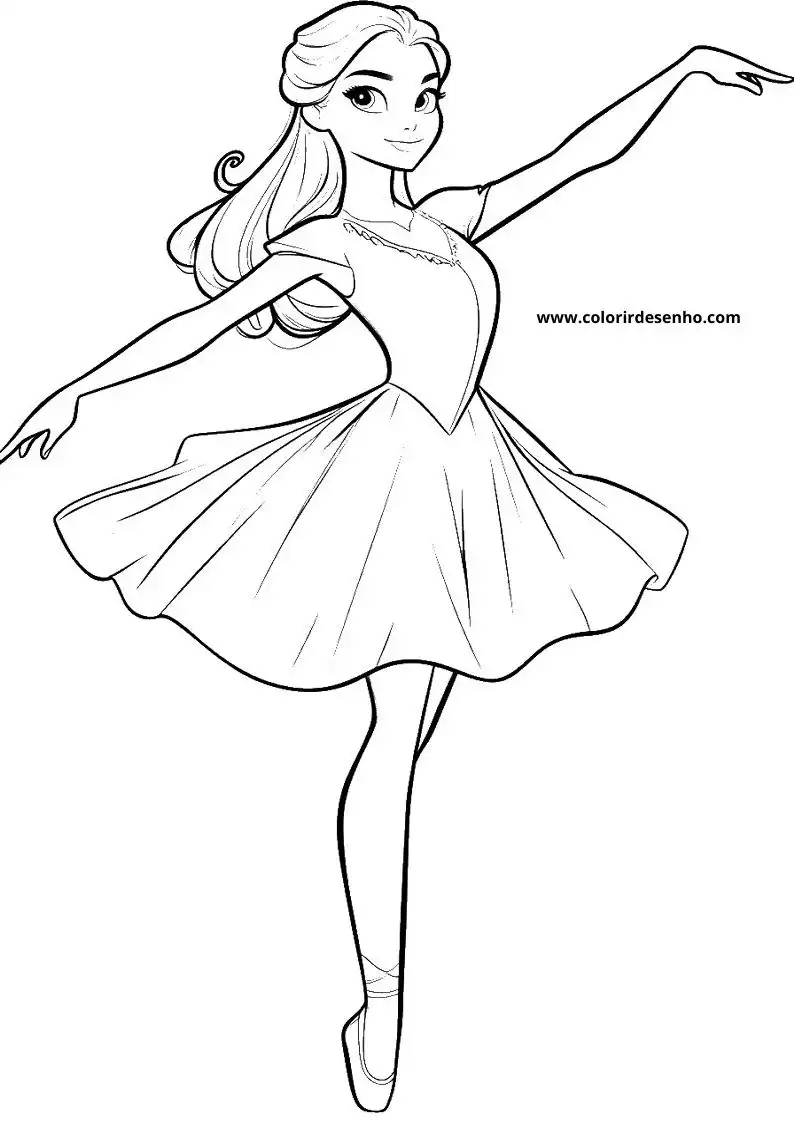 Beautiful Ballerina Coloring Pages 10