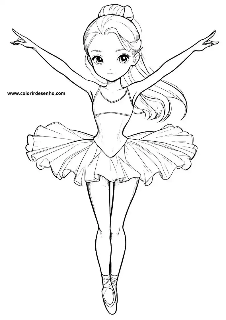 Beautiful Ballerina Coloring Pages 3