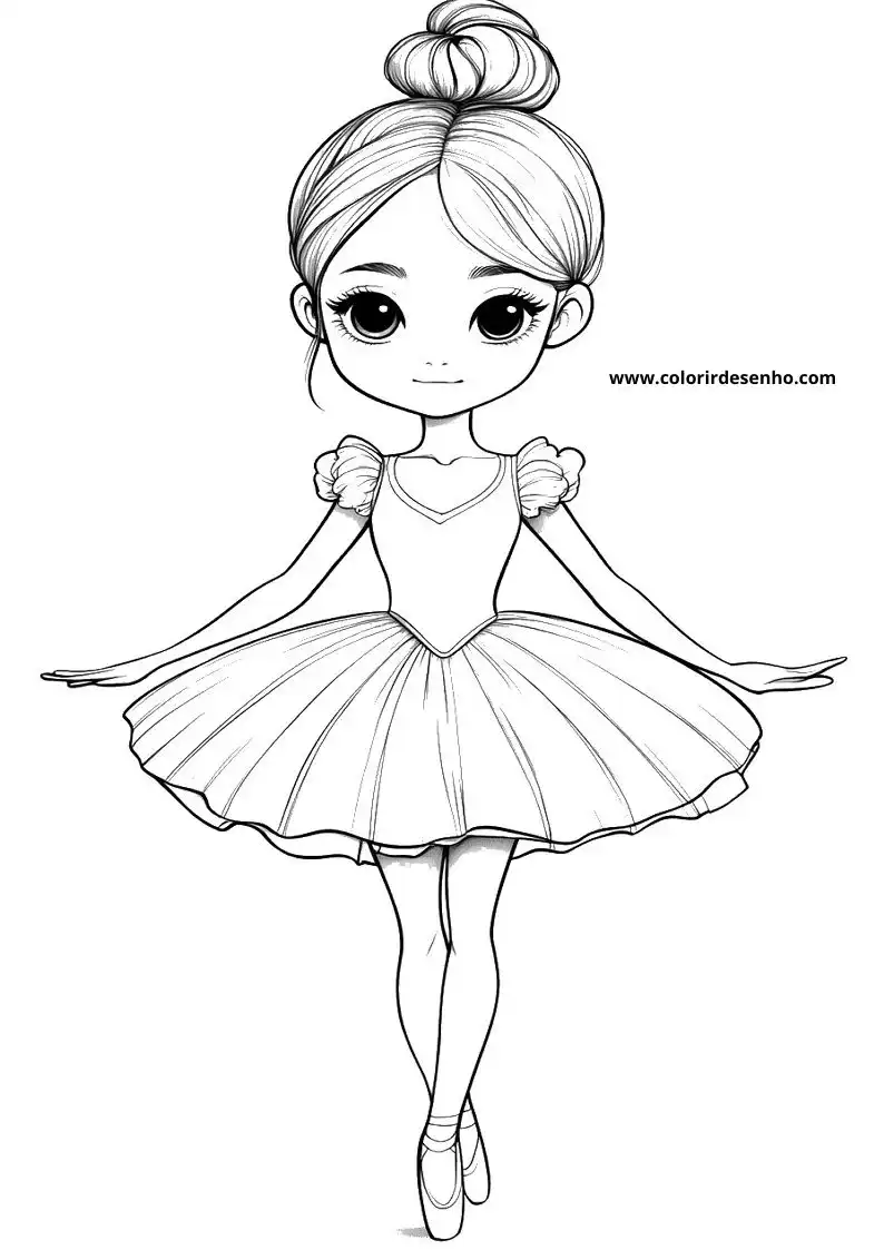 Beautiful Ballerina Coloring Pages 7